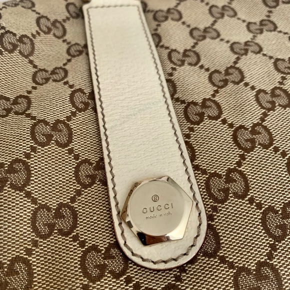 SOLD Gucci canvas tote zip bag/ shoulder bag authentic - Picture 5 of 9